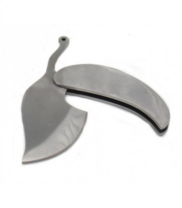 Coltello foglia in acciaio lama 6 cm