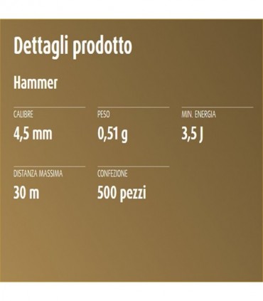 Pallini HN Excite Hammer per carabina calibro 4,5
