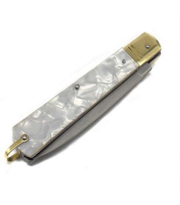 Coltello De Luca siciliano sfilato 21 cm manico tipo perla