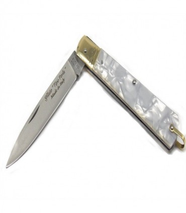 Coltello De Luca siciliano sfilato 17 cm manico tipo perla