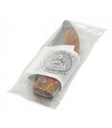 Coltello Liccasapone Siciliano manico in ulivo lama 9 cm