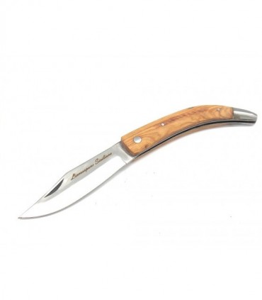 Coltello Liccasapone Siciliano manico in ulivo lama 9 cm