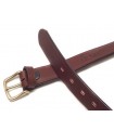 1C01 - Cintura in cuoio ingrassato con fibbia in ottone altezza 3 cm