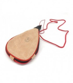 Borraccia spagnola Delfiero in pelle morbida retta 1 litro