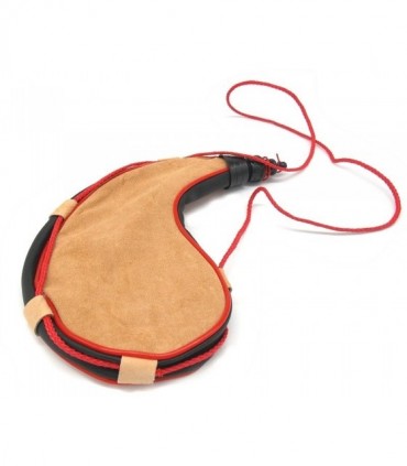 Borraccia spagnola Delfiero in pelle morbida curva 1 litro