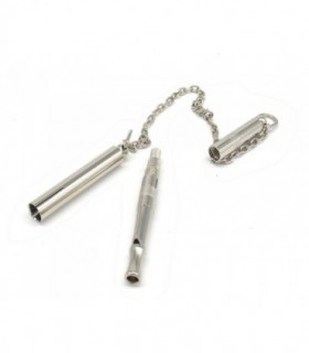 Fischietto per cane con catena in metallo