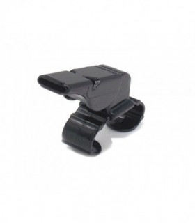 Fischietto in plastica nera con supporto per dita