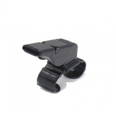 Fischietto in plastica nera con supporto per dita