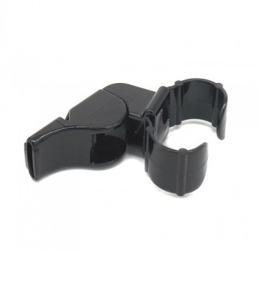 Fischietto in plastica nera con supporto per dita