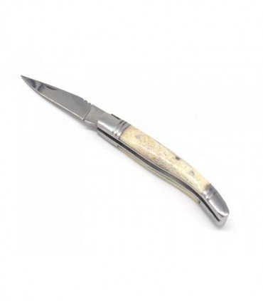 Coltello modello francese manico in osso chiaro lama 7,5 cm