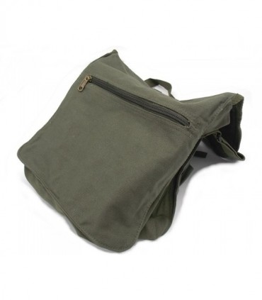 Borsa canvas Delfiero verde caccia tracolla militare
