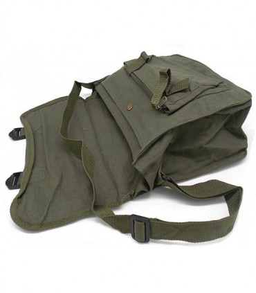 Borsa canvas Delfiero verde caccia tracolla militare