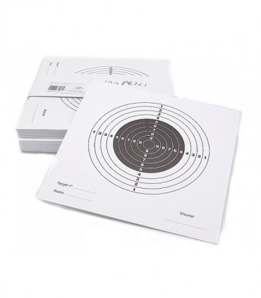 Bersaglio cartoncino bianco 14x14 per tiro a segno