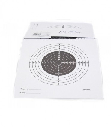 Bersaglio cartoncino bianco 14x14 per tiro a segno