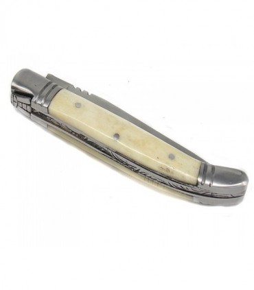 Coltello modello francese manico in osso chiaro