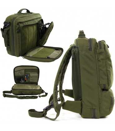 Zaino borsa a tracolla convertibile PORTA COMPUTER Verde militare Notebook MOLLE