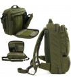 Zaino borsa a tracolla convertibile PORTA COMPUTER Verde militare Notebook MOLLE
