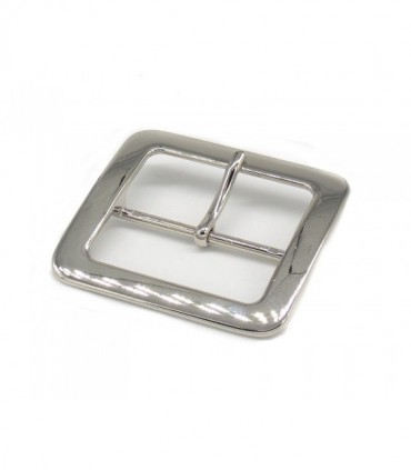 Fibbia aperta in metallo con un ardiglione per cinturone da 5 cm