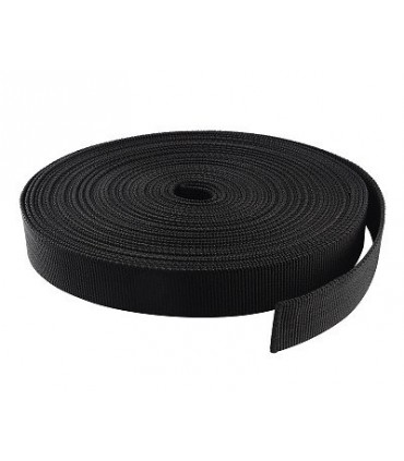 Nastro per cintura in canapa nero da 3 cm