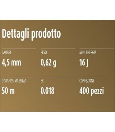 Pallini HN Baracuda Hunter Extreme per carabina calibro 4,5