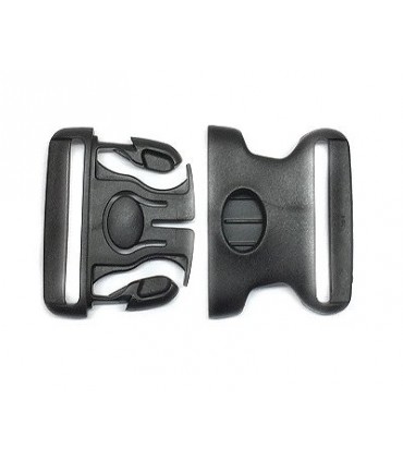 Fibbia in polimero nero H 5