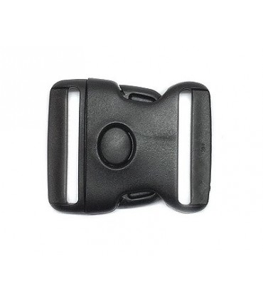 Fibbia in polimero nero H 5