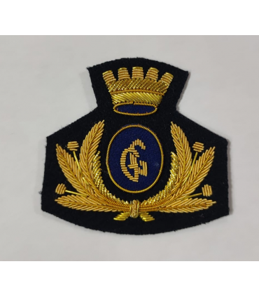 Stemma fregio GG per berretto da divisa GPG Guardia Giurata Ricamato in Canuttiglio