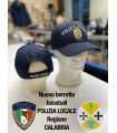 Nuovo cappello in cotone tipo baseball POLIZIA LOCALE con ricamo Regione Calabria berretto