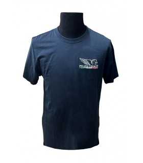 T-shirt maglietta mezza manica POLIZIA LOCALE con ricamo PEGASO su petto lato cuore