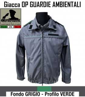 Giacca operativa Grigio con profili Verdi Guardie Ambientali Zoofile Ecozoofile Pantaloni operativi mimetici