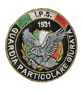 Patch tondone da braccio Guardia Giurata GPG-IPS incaricato di pubblico servizio 1931