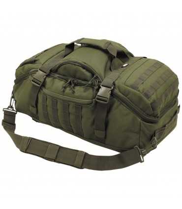 Zaino Borsone Valigia TRAVEL BAG militare con sistema molle 50 Litri NERO MFH