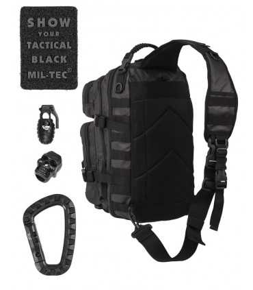 Zaino Miltec Monospalla Incursore Tactical Black Backpack US Assault 30 Litri