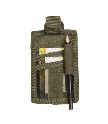 Porta BADGE tesserino da collo MIL-TEC NERO o VERDE con tasche multiuso documenti