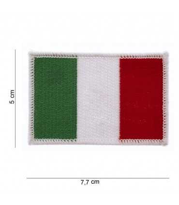 ITALY flag with white border embroidered on cloth