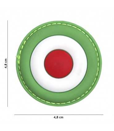 Patch 3d AIR FORCE ITALIA con bandiera Italiana tonda PVC con Velcro