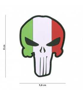 Patch 3d PUNISHER con Bandiera ITALIA PVC con Velcro