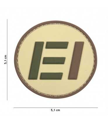 Patch Italia 3D su fondo Bianco ESERCITO ITALIANO EI tricolore PVC con Velcro