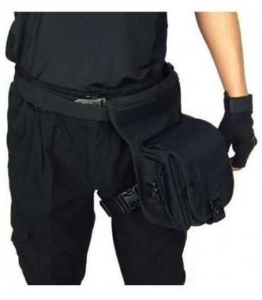 Hip Bag, "SECURITY" or Hunting, Military, black or green, leg- and belt fixing