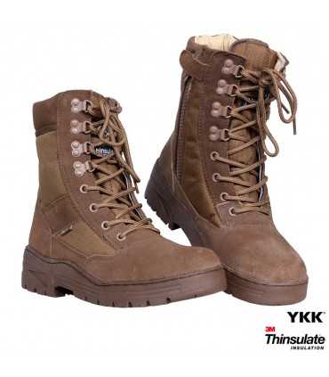 PR. SNIPER BOOTS WITH YKK ZIPPER brown