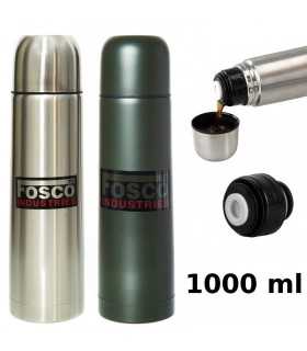 Thermos Militare da Escursionismo Campeggio ACCIAIO INOX FOSCO Tappo ONE TOUCH