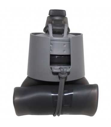 Bottle, foldable, grey, silicone, 0,5 l, BPA free