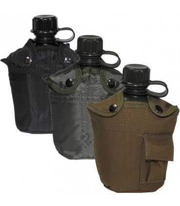 US Plastic Bottle, OD green or Coyote tan or black, 1 l with cover