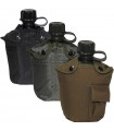 US Plastic Bottle, OD green or Coyote tan or black, 1 l with cover