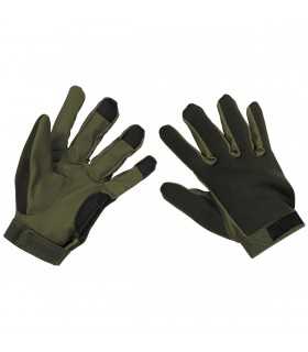 Guanti tattici militari Ultra Thin in Neoprene MFH colore VERDE escursionismo caccia outdoor softair