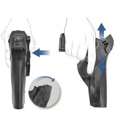 DCAT8 - CAMA “ONE FOR TWO” - Fondina cosciale professionale da divisa in polimero in dotazione ai Carabinieri con fascia singola