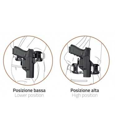 SHWU8 - SHOCKWAVE "UP&DOWN" Injection molded polymer holster