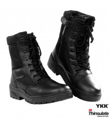 Black PR. SNIPER BOOTS WITH YKK ZIPPER for Police and Security