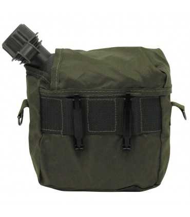 US bottle, 2 qt., angular, with cover, OD green