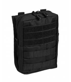 Borsetto tasca utility multiuso da cintura o sistema molle in cordura NERO